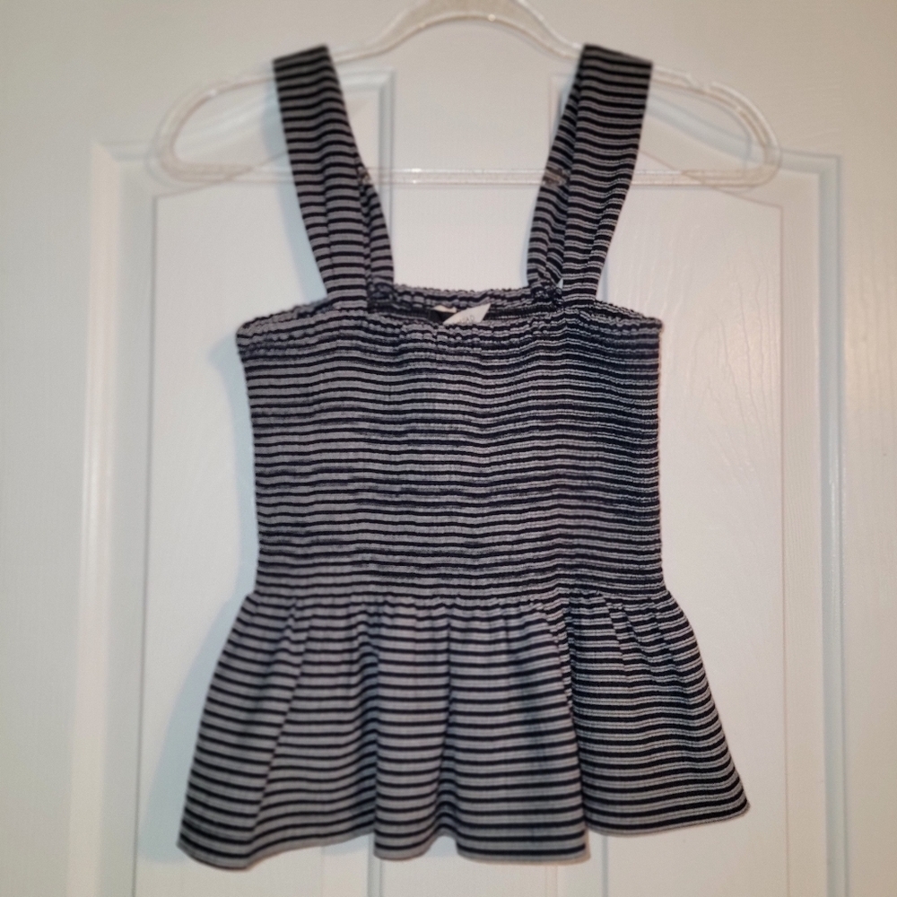 Madewell Navy and White Striped Camisole